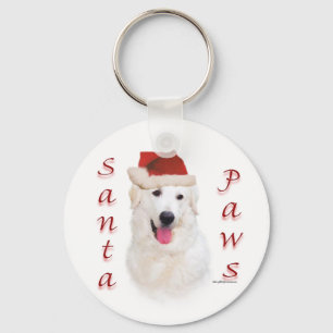 Kuvasz Santa Paws Key Ring