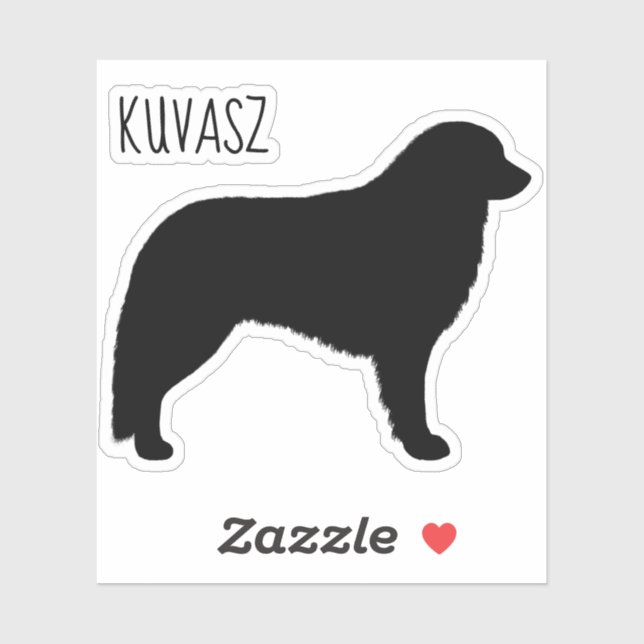 Kuvasz Silhouette Sticker (Sheet)