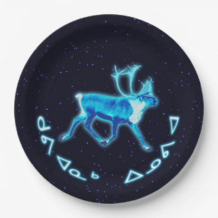 Kuvianak Innovia - Blue Caribou (Reindeer) Paper Plate