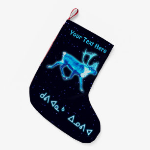 Kuvianak Innovia - Blue Caribou (Reindeer) Small Christmas Stocking