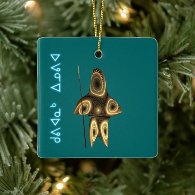 Kuvianak Innovia - Fractal Inuit Hunter Ceramic Tree Decoration (Tree)