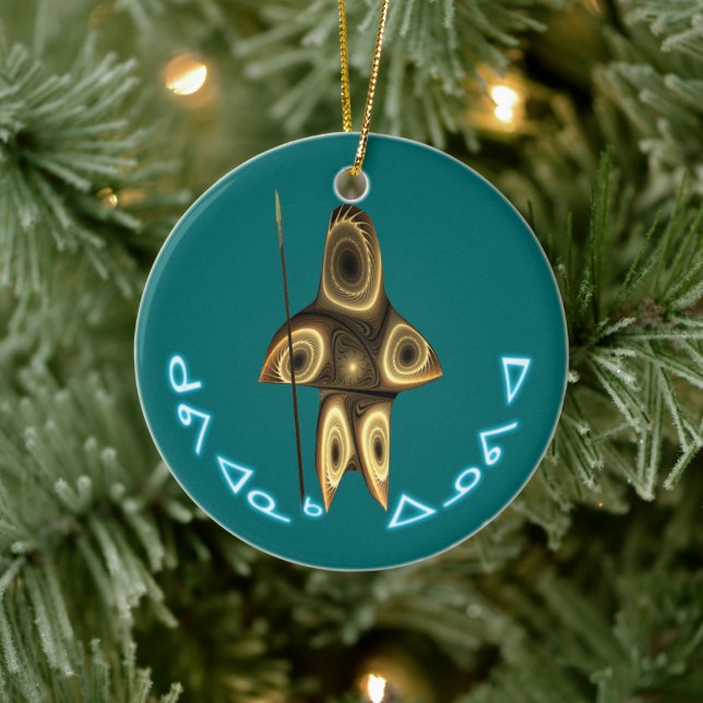 Kuvianak Innovia - Fractal Inuit Hunter Ceramic Tree Decoration (Tree)