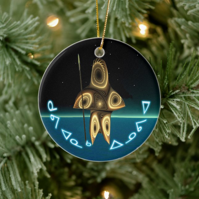 Kuvianak Innovia - Fractal Inuit Hunter Ceramic Tree Decoration (Tree)