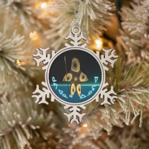 Kuvianak Innovia - Fractal Iubuit Hunter Snowflake Pewter Christmas Ornament