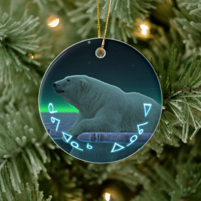 Kuvianak Innovia - Ice Edge Polar Bear Ceramic Ornament (Tree)