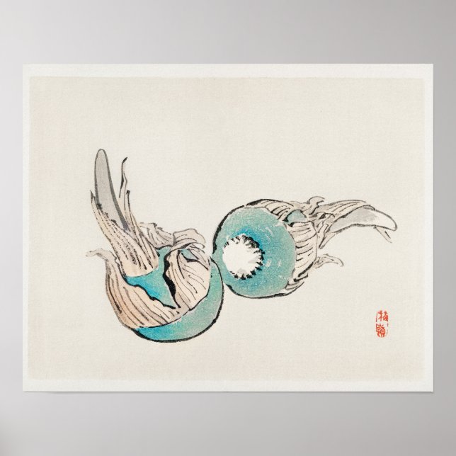 Kuwai Bulbs by Kōno Bairei (1844-1895) Poster (Front)