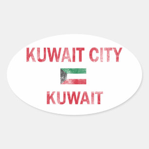 Kuwait City Kuwait designs Oval Sticker