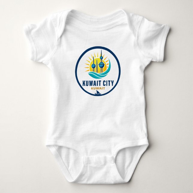 Kuwait City Kuwait Middle East Baby Bodysuit (Front)