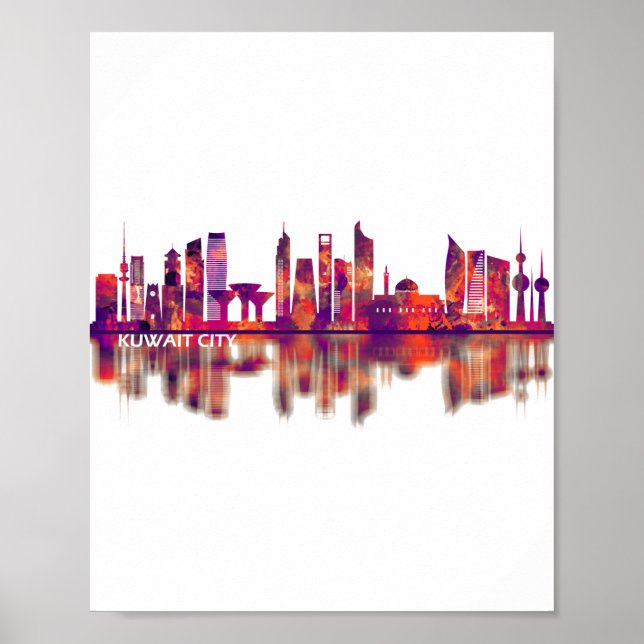 Kuwait City Kuwait Skyline Poster (Front)