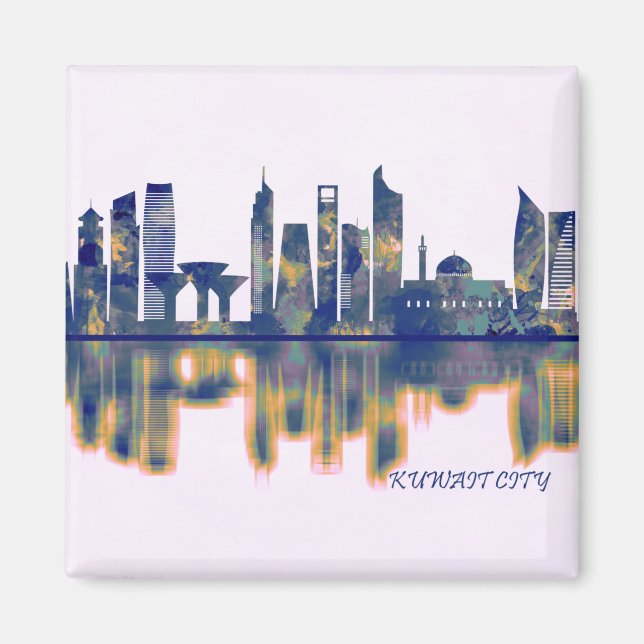 Kuwait City Skyline Magnet (Front)