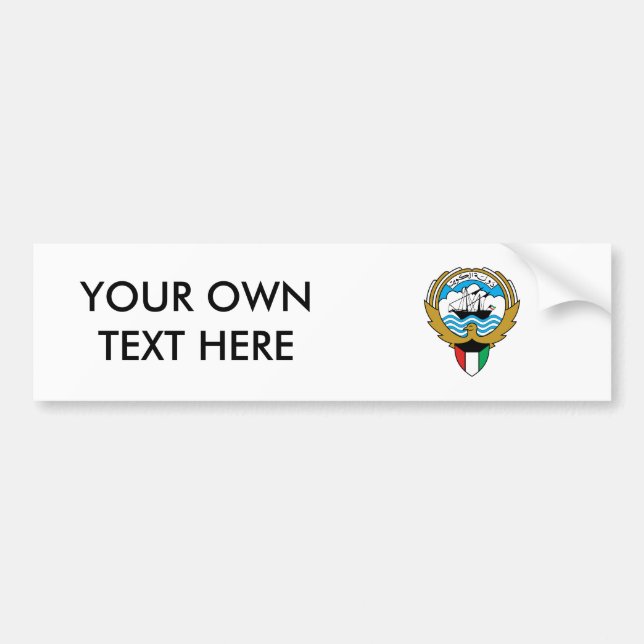 Kuwait Coat of Arms Bumper Sticker (Front)