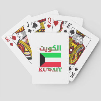 Kuwait Flag الكويت Arabic & English WordArt Playing Cards