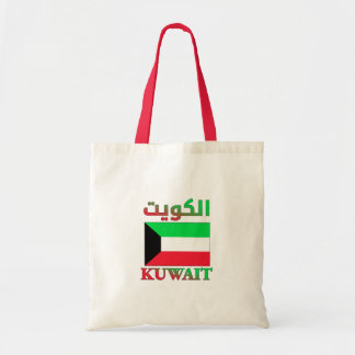 Kuwait Flag الكويت Arabic & English WordArt Tote Bag