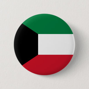 Kuwait Flag 6 Cm Round Badge