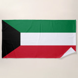 Kuwait Flag Beach Towel