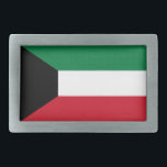 Kuwait Flag Belt Buckle<br><div class="desc">Patriotic flag of Kuwait.</div>