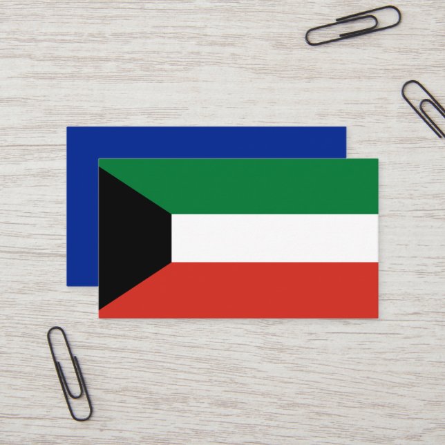 Kuwait flag business card (Front/Back In Situ)