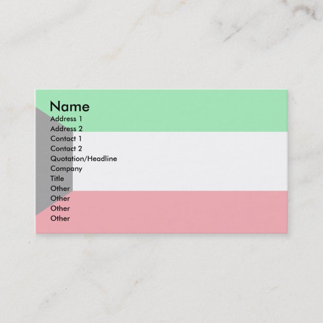 Kuwait Flag Business Card (Front)