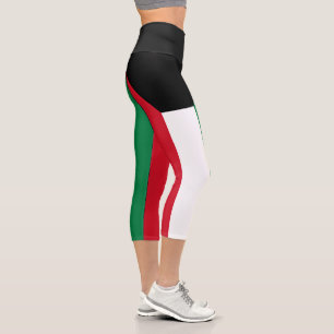 Kuwait Flag Capri Leggings