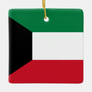 Kuwait Flag  Ceramic Ornament