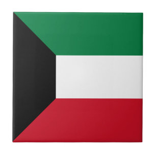 Kuwait Flag Ceramic Tile