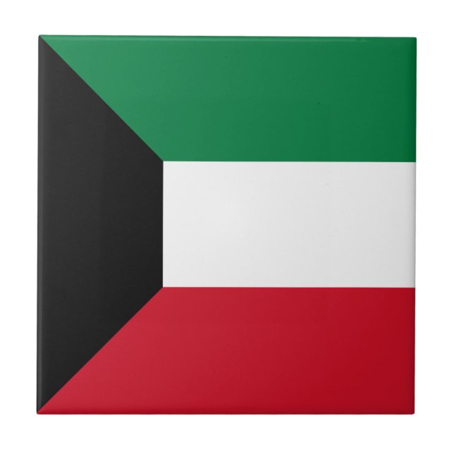 Kuwait Flag Ceramic Tile (Front)