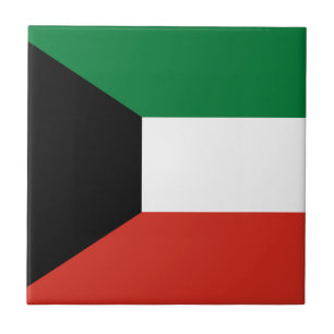 Kuwait flag ceramic tile