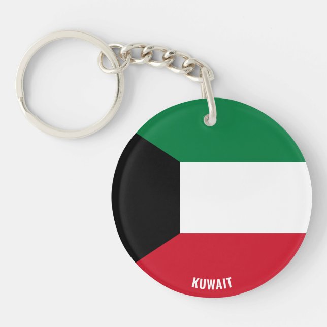 Kuwait Flag Charming Patriotic Key Ring (Front)