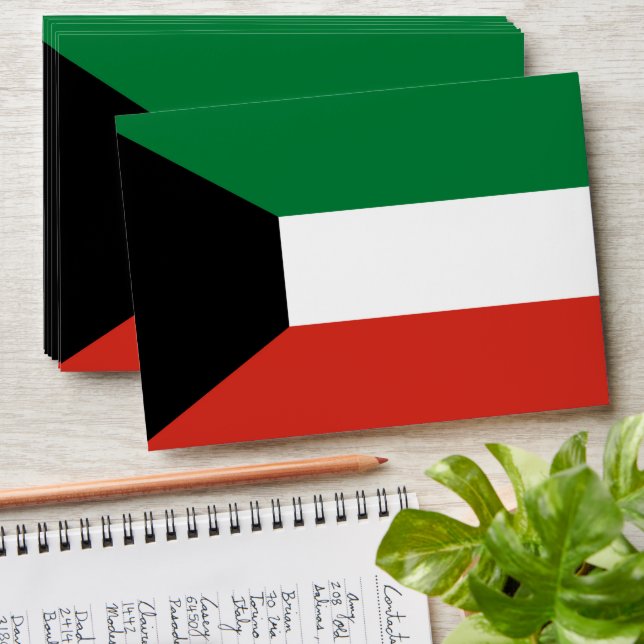 Kuwait flag envelope (Stacked)