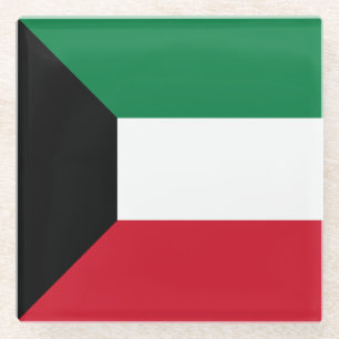 Kuwait Flag Glass Coaster