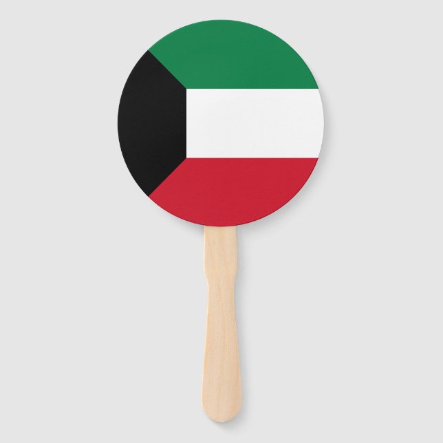 Kuwait Flag Hand Fan (Front)