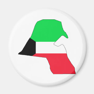 Kuwait Flag Map full size Magnet