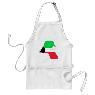Kuwait flag map standard apron