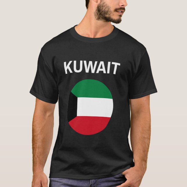 Kuwait Flag Modern T-Shirt (Front)