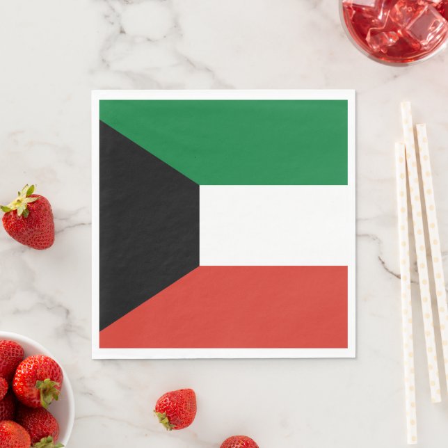 Kuwait flag napkin (Insitu)