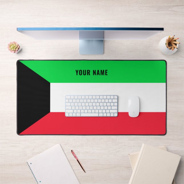 Kuwait Flag Personalised Name Desk Mat (Office 1)