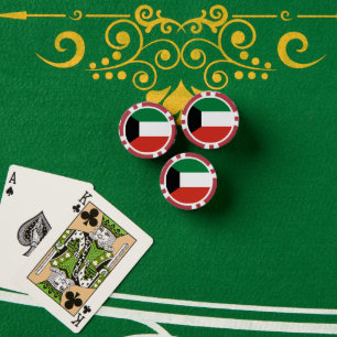 Kuwait flag poker chips