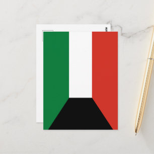 Kuwait flag postcard