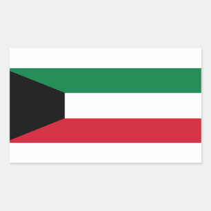 Kuwait Flag Rectangular Sticker