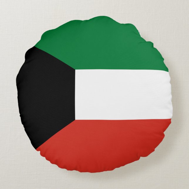 Kuwait flag round cushion (Back)
