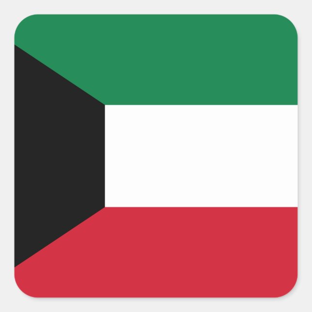 Kuwait Flag Square Sticker (Front)
