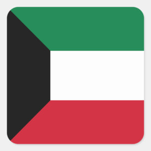 Kuwait Flag Square Sticker