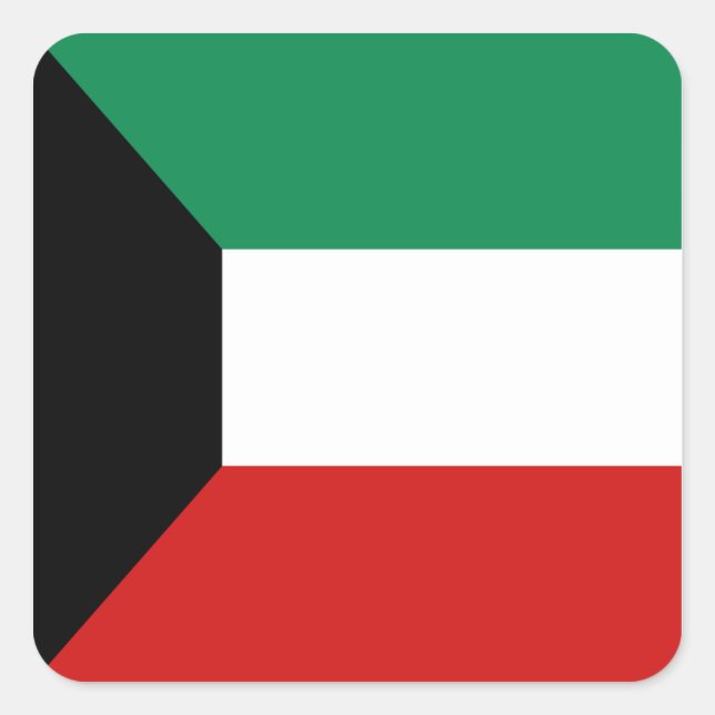 Kuwait Flag Sticker (Front)