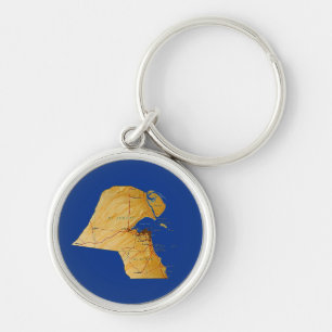 Kuwait Map Keychain