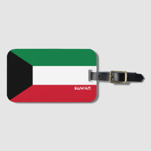 Kuwait National Flag Patriotic Luggage Tag