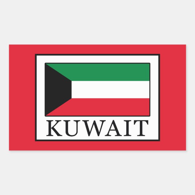 Kuwait Rectangular Sticker (Front)