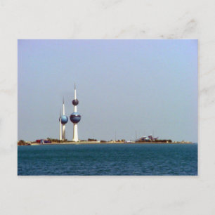 Kuwait Towers ocean view Postcard