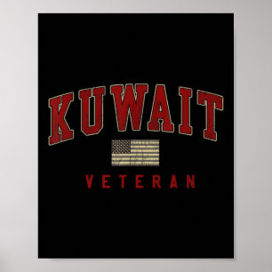 Kuwait War Veteran Shirt Military Service  Poster