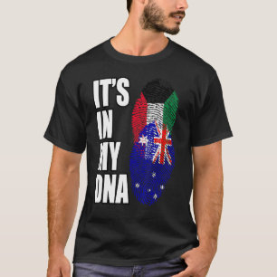 Kuwaiti And Australian Mix Dna Heritage Flag T-Shirt