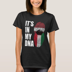 Kuwaiti And Latvian Mix DNA Heritage Flag T-Shirt